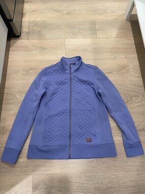 L.L. Bean Quilted Front Full‑Zip Jacket in Periwinkle